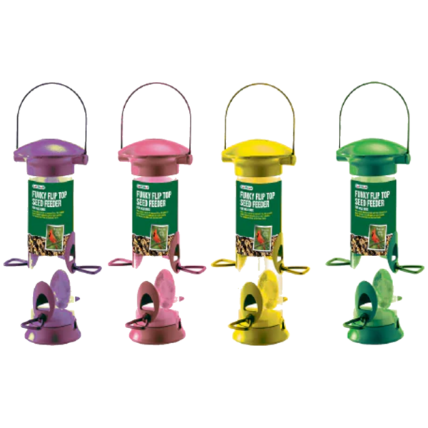 Gardman Funky Seed Bird Flip-Top Feeder