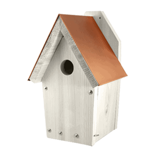 Audubon Nantucket White Coppertop Bluebird House