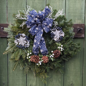 Custom Decorated Wreath - Winter Night
