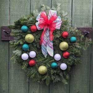 Custom Decorated Wreath - Gumdrop